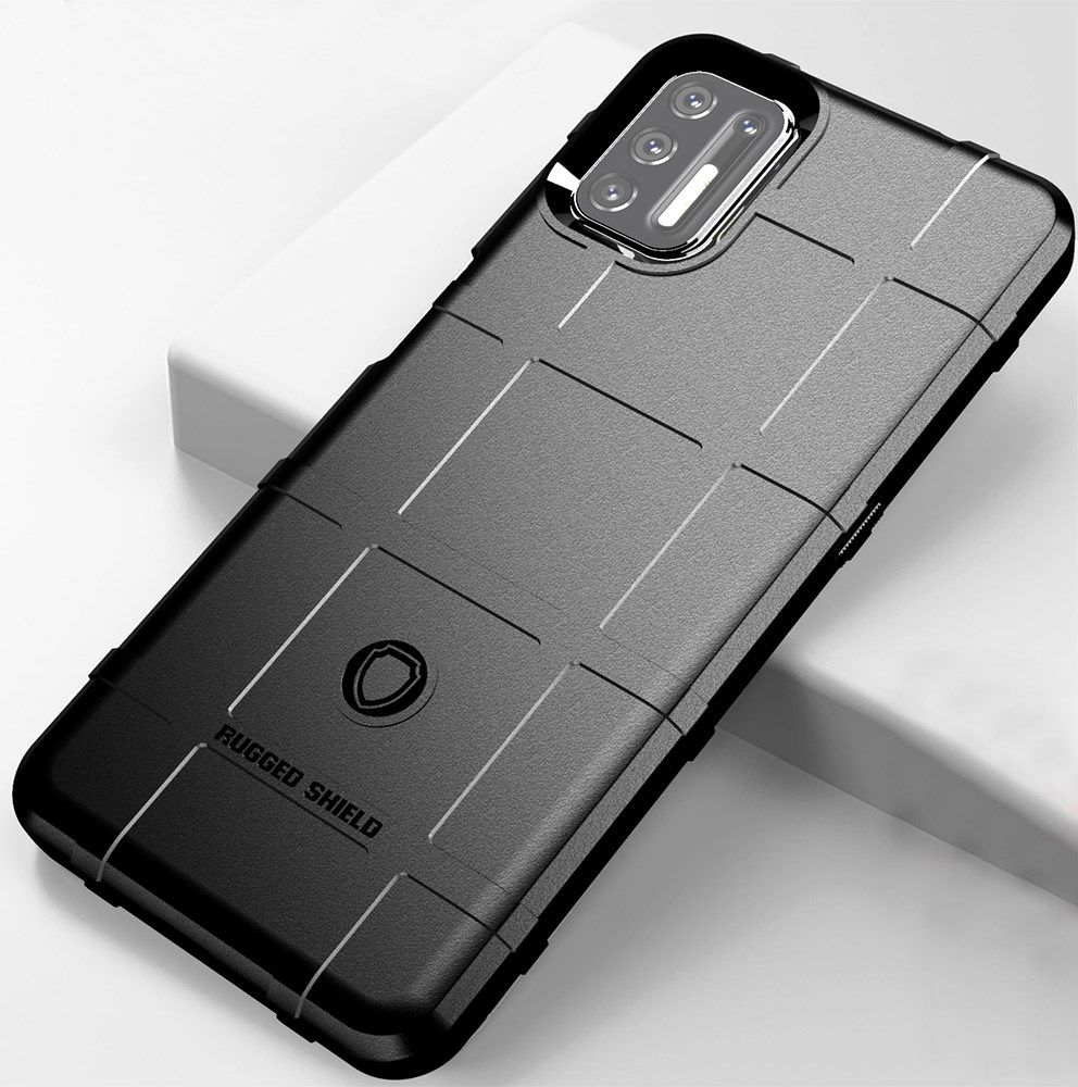 Motorola Moto G9 Plus Hoesje Shock Proof Rugged Shield Zwart afbeelding 2