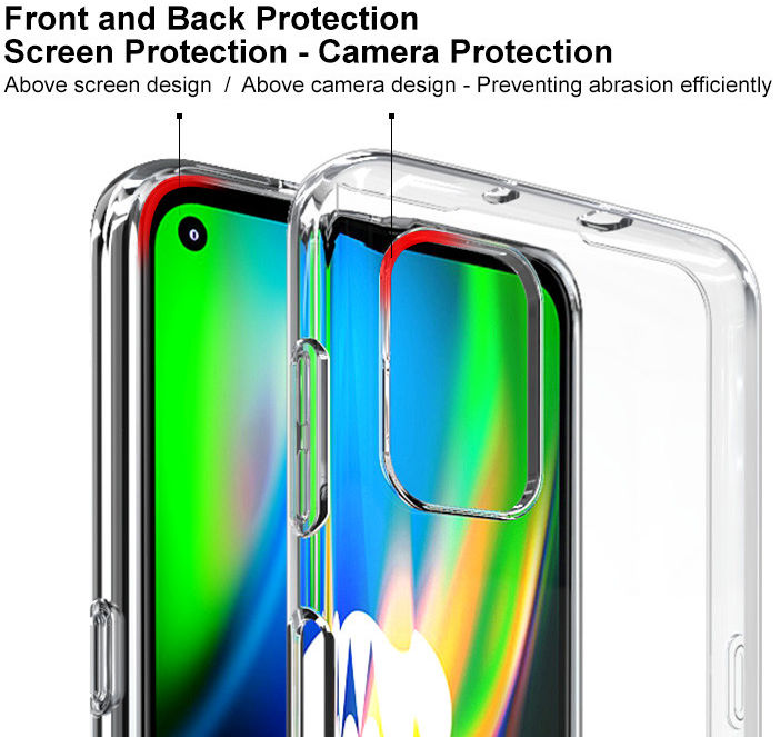 IMAK UX-5 Motorola Moto G9 Plus Hoesje Flexibel en Dun TPU Transparant afbeelding 5