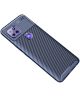 Motorola Moto G 5G Hoesje Siliconen Carbon TPU Back Cover Blauw