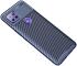 Motorola Moto G 5G (2020) Hoesje Siliconen Carbon TPU Back Cover Blauw afbeelding 2