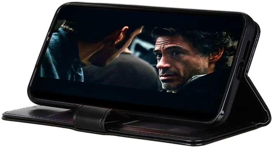 Motorola Moto G9 Power Hoesje Portemonnee Crazy Horse Book Case Zwart afbeelding 6