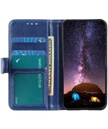 Motorola Moto G9 Power Hoesje Portemonnee Crazy Horse Book Case Blauw