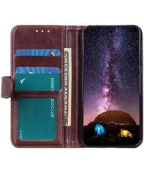 Motorola Moto G9 Power Hoesje Portemonnee Crazy Horse Book Case Bruin
