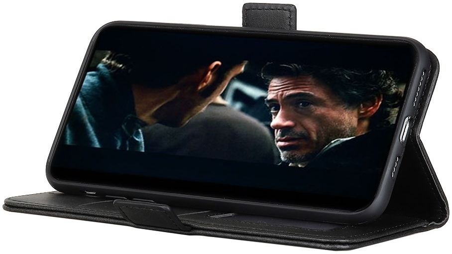 Motorola G9 Power Book Case Hoesje Book Case Retro Wallet Zwart afbeelding 5