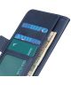 Motorola G9 Power Book Case Hoesje Book Case Retro Wallet Blauw