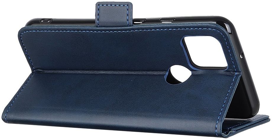 Motorola G9 Power Book Case Hoesje Book Case Retro Wallet Blauw afbeelding 5