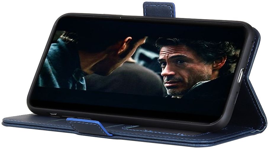 Motorola G9 Power Book Case Hoesje Book Case Retro Wallet Blauw afbeelding 7