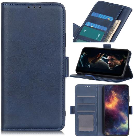 Motorola G9 Power Book Case Hoesje Book Case Retro Wallet Blauw afbeelding 1
