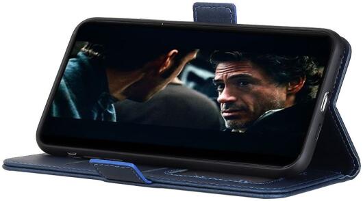 Motorola G9 Power Book Case Hoesje Book Case Retro Wallet Blauw afbeelding 7