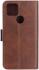 Motorola G9 Power Book Case Hoesje Book Case Retro Wallet Coffee afbeelding 2