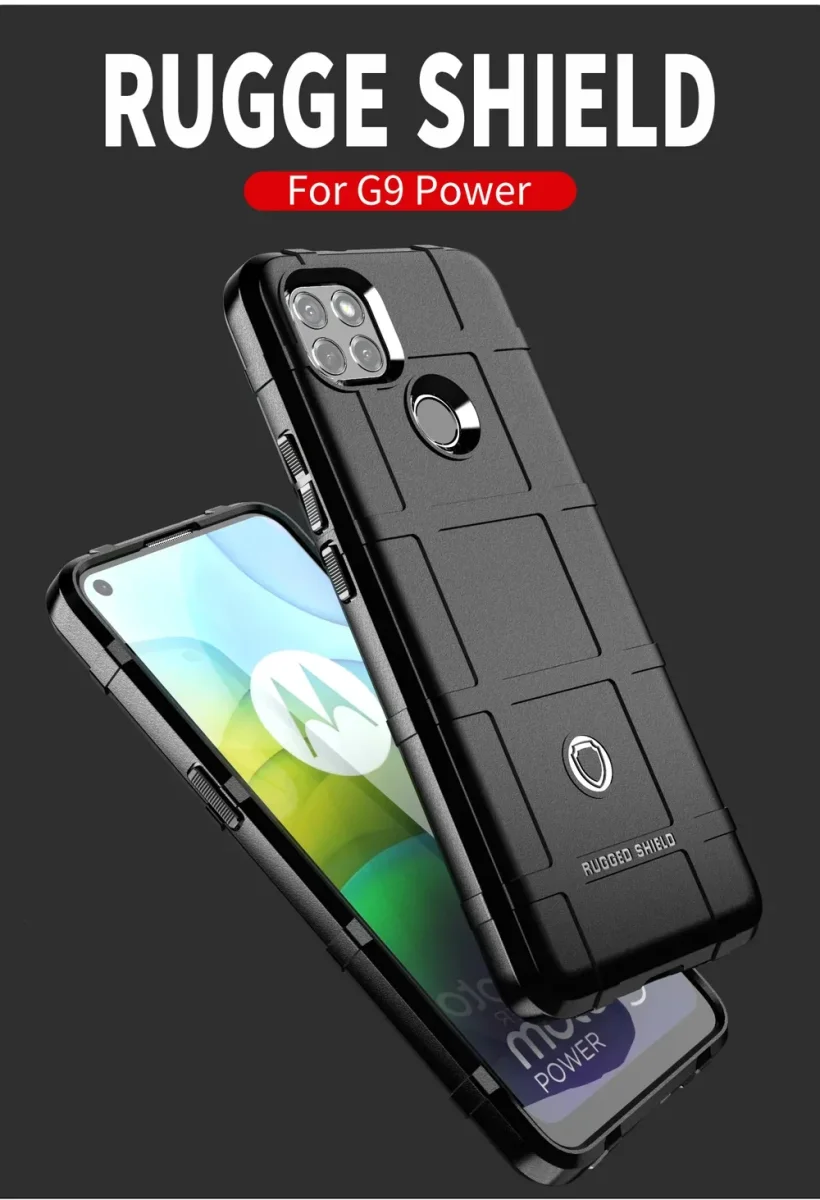 Motorola Moto G9 Power Hoesje Shock Proof Rugged Shield Zwart afbeelding 3