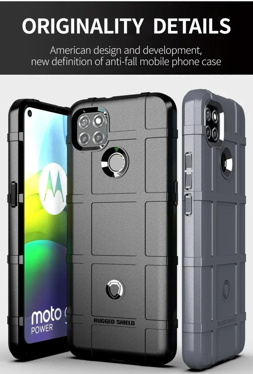 Motorola Moto G9 Power Hoesje Shock Proof Rugged Shield Zwart afbeelding 5