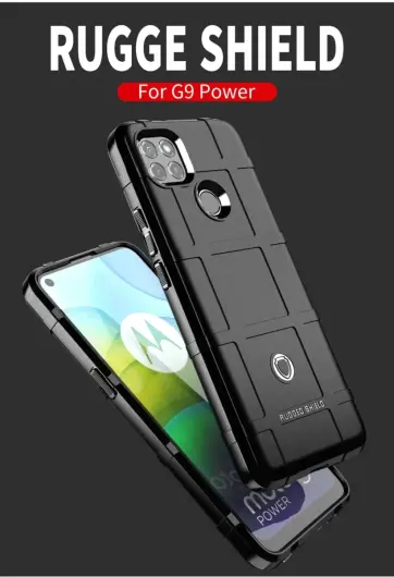 Motorola Moto G9 Power Hoesje Shock Proof Rugged Shield Zwart afbeelding 3