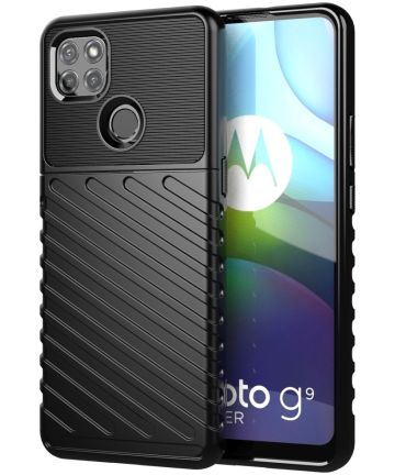 Motorola Moto G9 Power Hoesje TPU Thunder Design Zwart Hoesjes