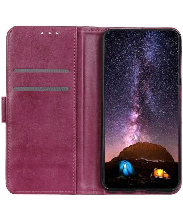 Motorola Moto G9 Power Hoesje Wallet Book Case Rood Hoesjes
