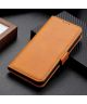 Motorola Moto G 5G Book Case Hoesje Book Case Retro Wallet Geel