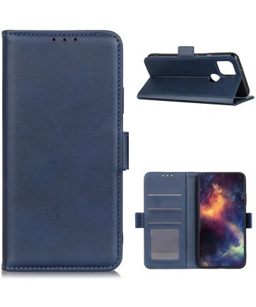 Motorola Moto G 5G Book Case Hoesje Book Case Retro Wallet Blauw Hoesjes