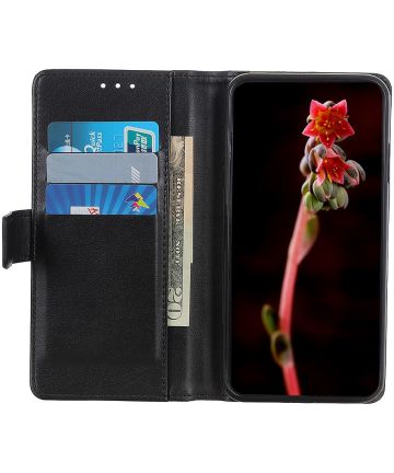 Motorola Moto G 5G Hoesje Portemonnee Kunstleer Book Case Zwart Hoesjes