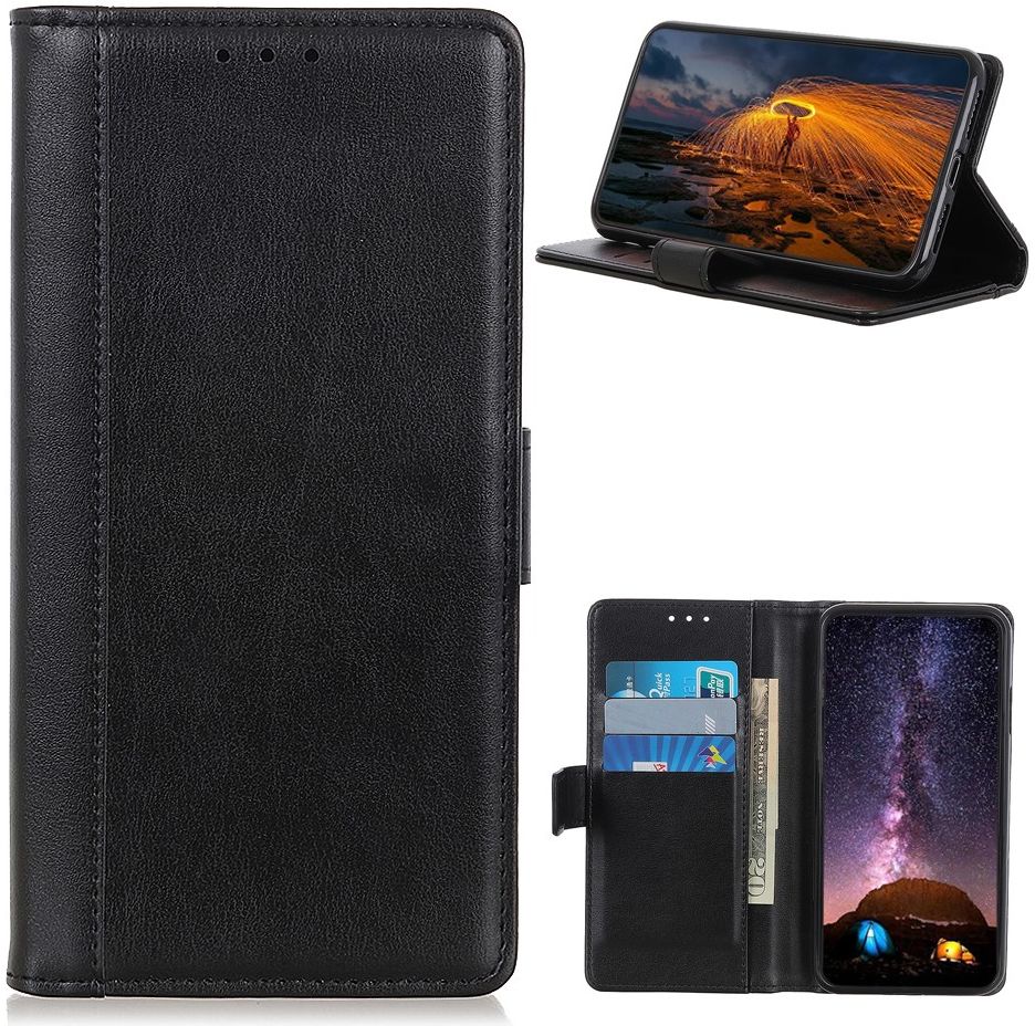 Motorola Moto G 5G (2020) Hoesje Portemonnee Kunstleer Book Case Zwart afbeelding 5