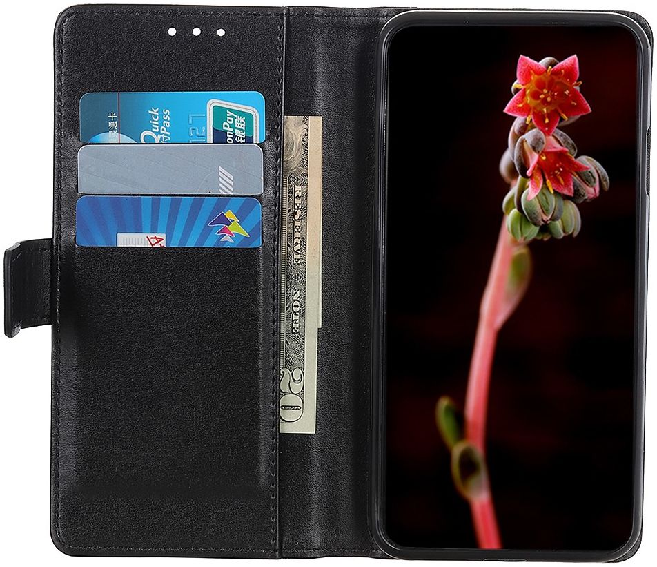 Motorola Moto G 5G (2020) Hoesje Portemonnee Kunstleer Book Case Zwart afbeelding 1