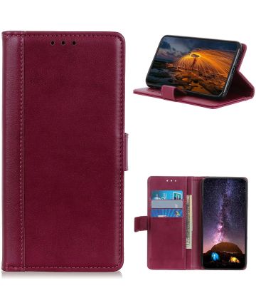 Motorola Moto G 5G Hoesje Wallet Book Case met Pasjes Rood Hoesjes