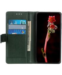 Motorola Moto G 5G Hoesje Portemonnee Kunstleer Book Case Groen
