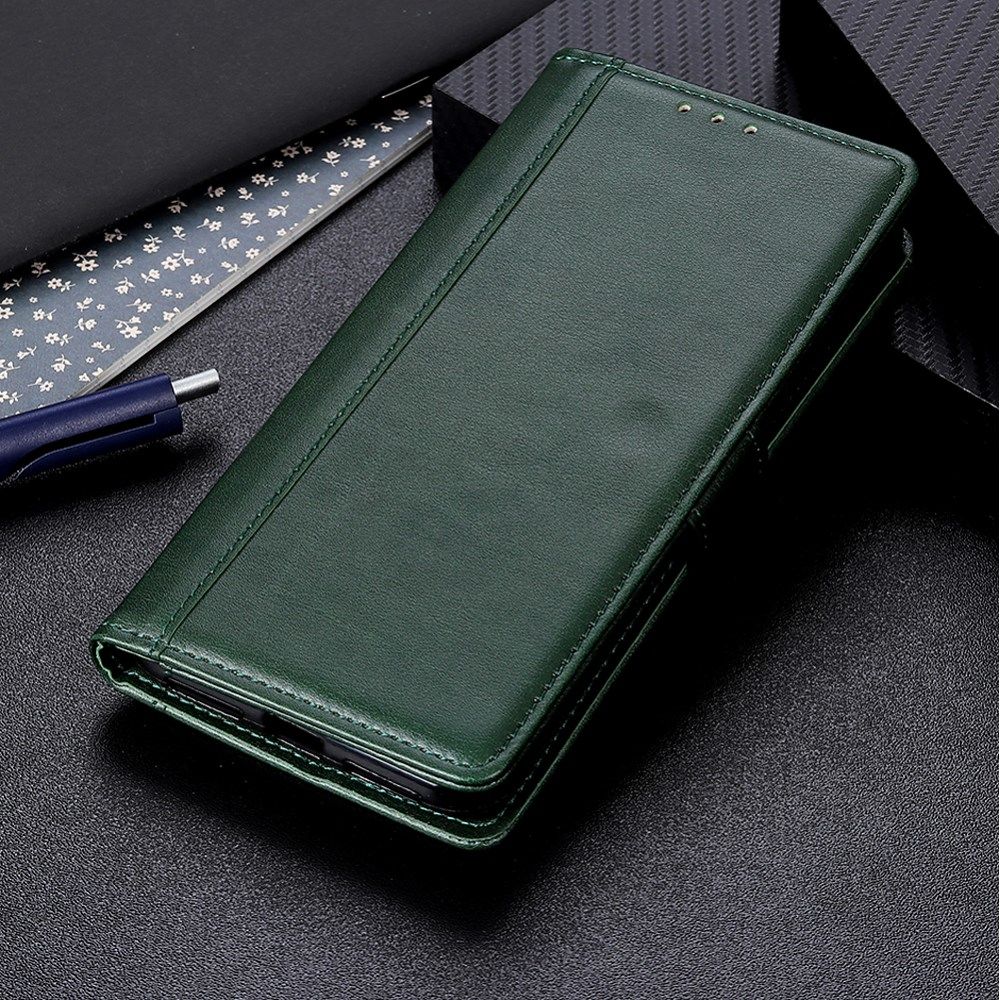 Motorola Moto G 5G (2020) Hoesje Portemonnee Kunstleer Book Case Groen afbeelding 3
