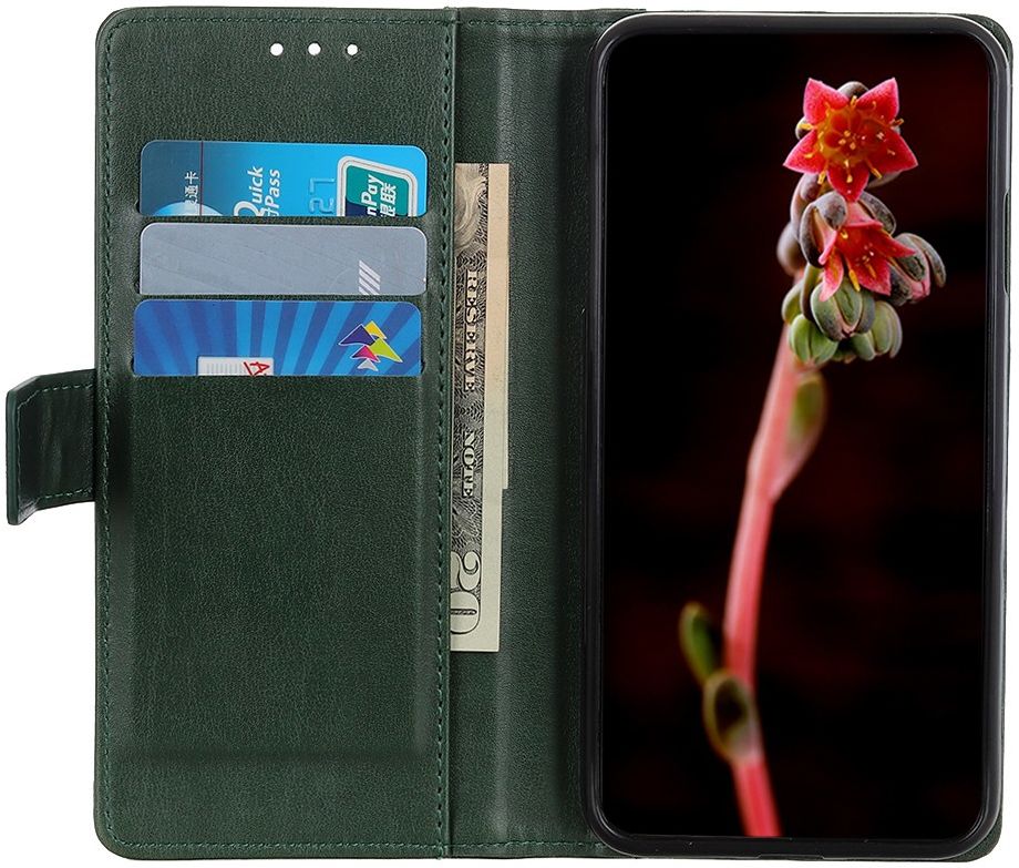 Motorola Moto G 5G (2020) Hoesje Portemonnee Kunstleer Book Case Groen afbeelding 1