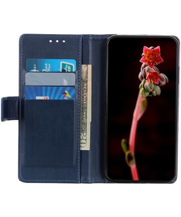 Motorola Moto G 5G Hoesje Wallet Book Case met Pasjes Blauw Hoesjes
