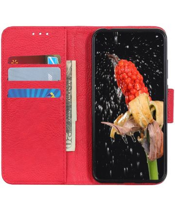 Motorola Moto G 5G Hoesje Portemonnee Book Case Rood Hoesjes