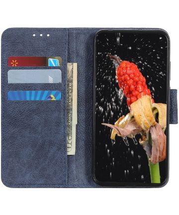 Motorola Moto G 5G Hoesje Portemonnee Book Case Blauw Hoesjes