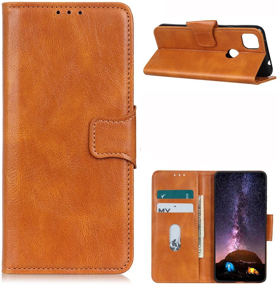 Motorola Moto G 5G (2020) Hoesje Wallet Book Case Bruin afbeelding 4