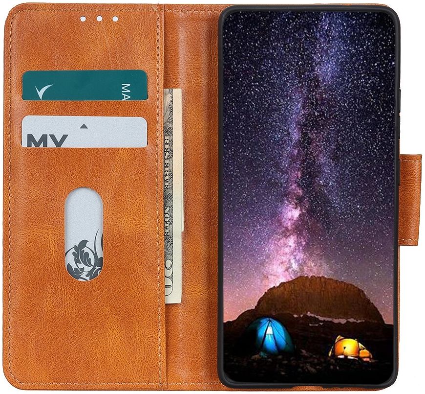 Motorola Moto G 5G (2020) Hoesje Wallet Book Case Bruin afbeelding 1