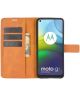 Motorola Moto G9 Power Portemonnee Bookcase Hoesje Oranje