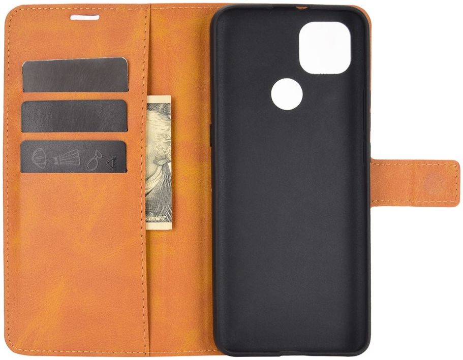Motorola Moto G9 Power Portemonnee Bookcase Hoesje Oranje afbeelding 4