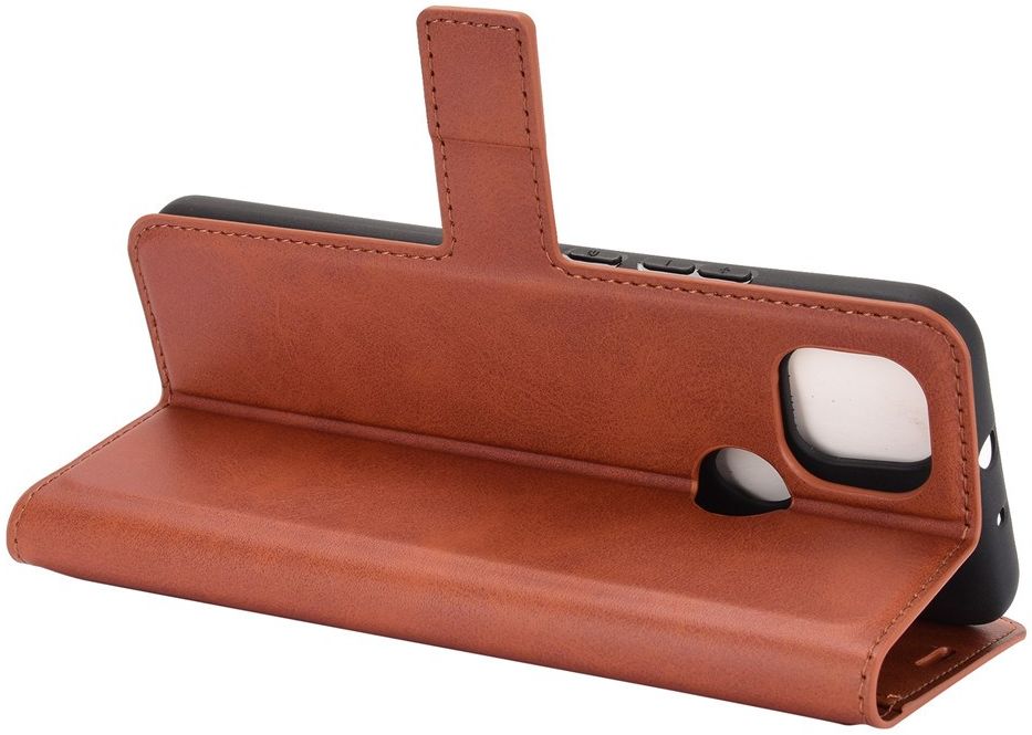 Motorola Moto G9 Power Portemonnee Bookcase Hoesje Lichtbruin afbeelding 6