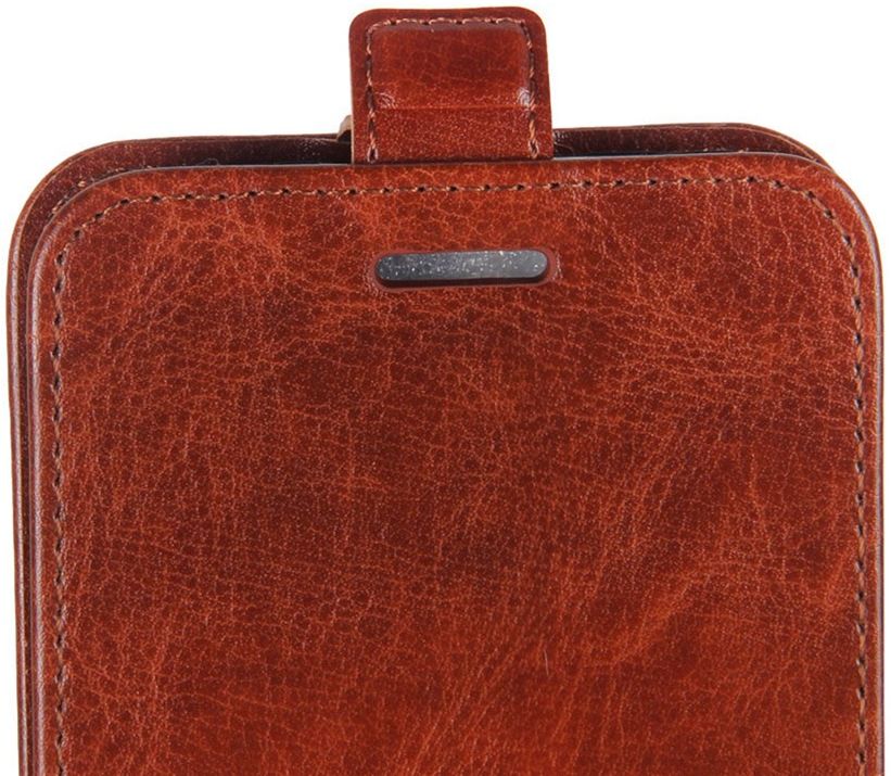 Motorola Moto G9 Power Hoesje Verticale Flip Case Crazy Horse Bruin afbeelding 5