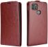 Motorola Moto G9 Power Hoesje Verticale Flip Case Crazy Horse Bruin afbeelding 2