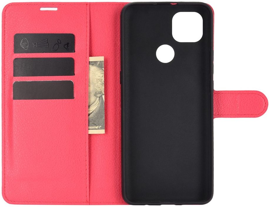 Motorola Moto G9 Power Hoesje Portemonnee Book Case Rood afbeelding 5