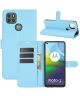 Motorola Moto G9 Power Hoesje Portemonnee Book Case Blauw