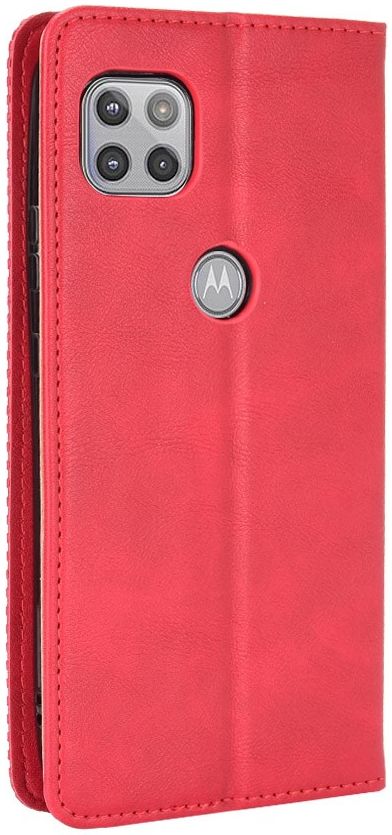 Motorola Moto G 5G Hoesje Vintage Portemonnee Book Case Rood afbeelding 3