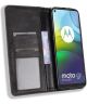 Motorola Moto G9 Power Hoesje Vintage Portemonnee Book Case Zwart
