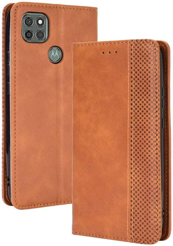 Motorola Moto G9 Power Hoesje Vintage Portemonnee Book Case Bruin afbeelding 2
