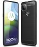 Motorola Moto G9 Power Hoesje Geborsteld TPU Flexibele Backcover Zwart