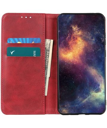 Xiaomi Poco M3 Hoesje Portemonnee Splitleer Book Case Rood Hoesjes