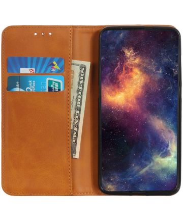 Xiaomi Poco M3 Hoesje Portemonnee Splitleer Book Case Bruin Hoesjes