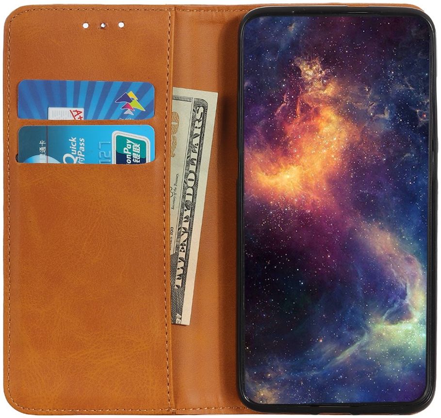 Xiaomi Poco M3 Hoesje Portemonnee Splitleer Book Case Bruin afbeelding 1
