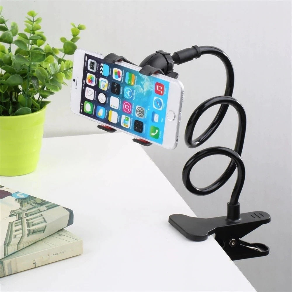 Universele en Flexibele Tablet en Telefoonhouder Bureau en Bed Zwart afbeelding 3