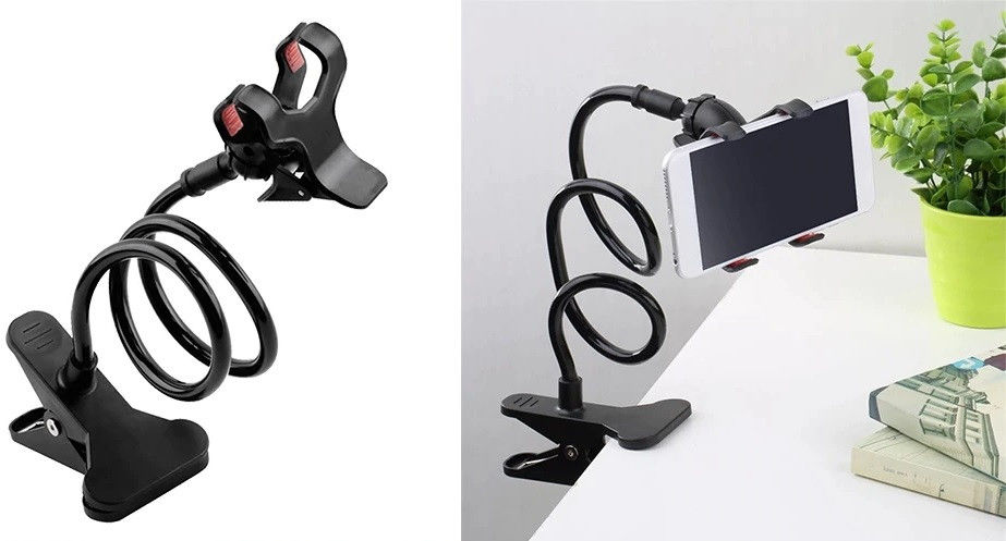 Universele en Flexibele Tablet en Telefoonhouder Bureau en Bed Zwart afbeelding 11