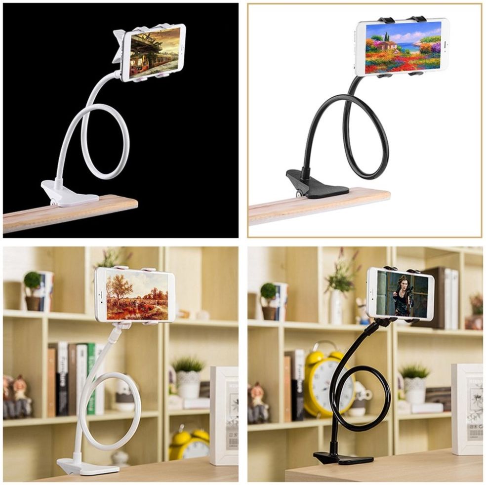 Universele en Flexibele Tablet en Telefoonhouder Bureau en Bed Zwart afbeelding 12